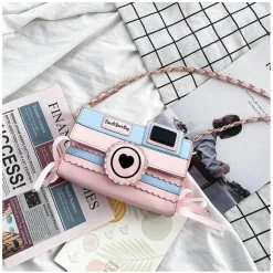 Pink Camera Shoulder Bag