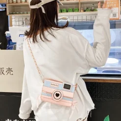 Pink Camera Shoulder Bag