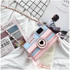 Pink Camera Shoulder Bag
