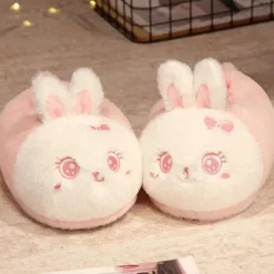 Pink Kawaii Bunny Slippers
