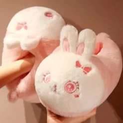 Pink Kawaii Bunny Slippers