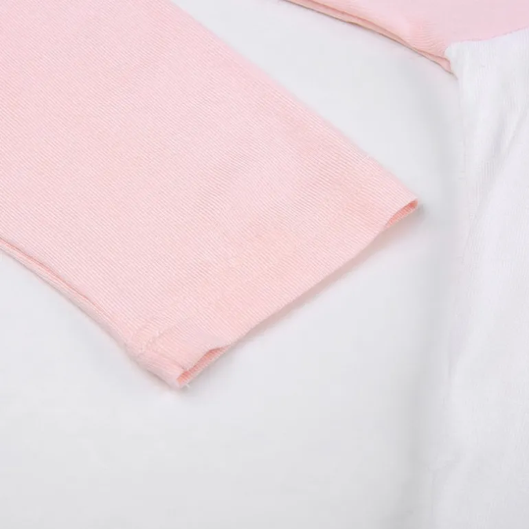 Pink Kitten Long Sleeve Crop Top