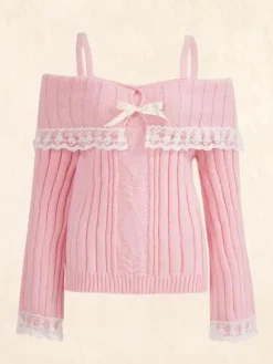 Pink Knit Princess Sweater