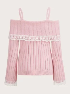 Pink Knit Princess Sweater