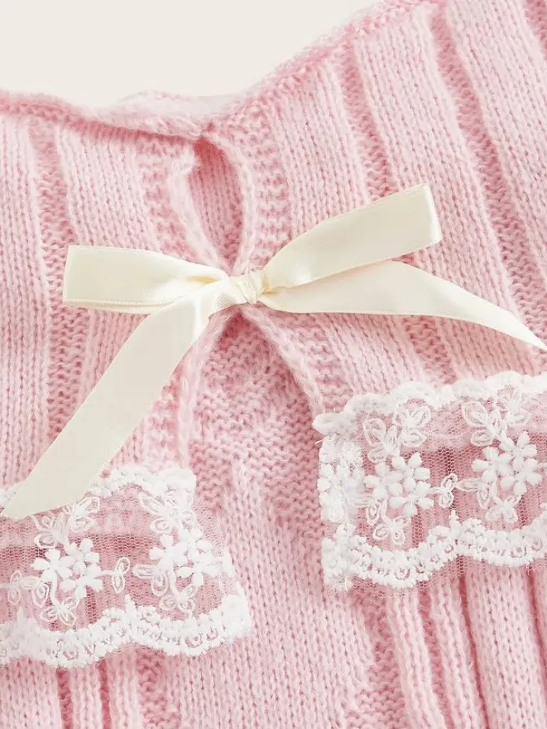 Pink Knit Princess Sweater