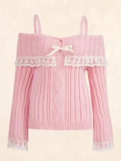 Pink Knit Princess Sweater