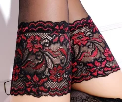 Pink Lace Fishnet Stockings