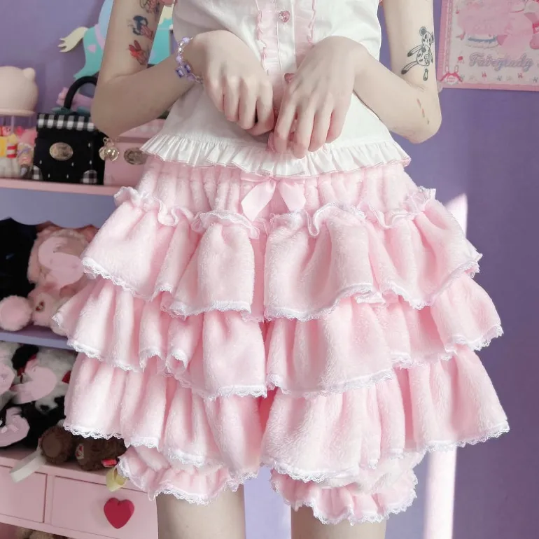 Pink Layered Cake Bloomer Shorts