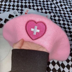 Pink Menhera Nurse Beret