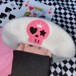 Pink Menhera Nurse Beret