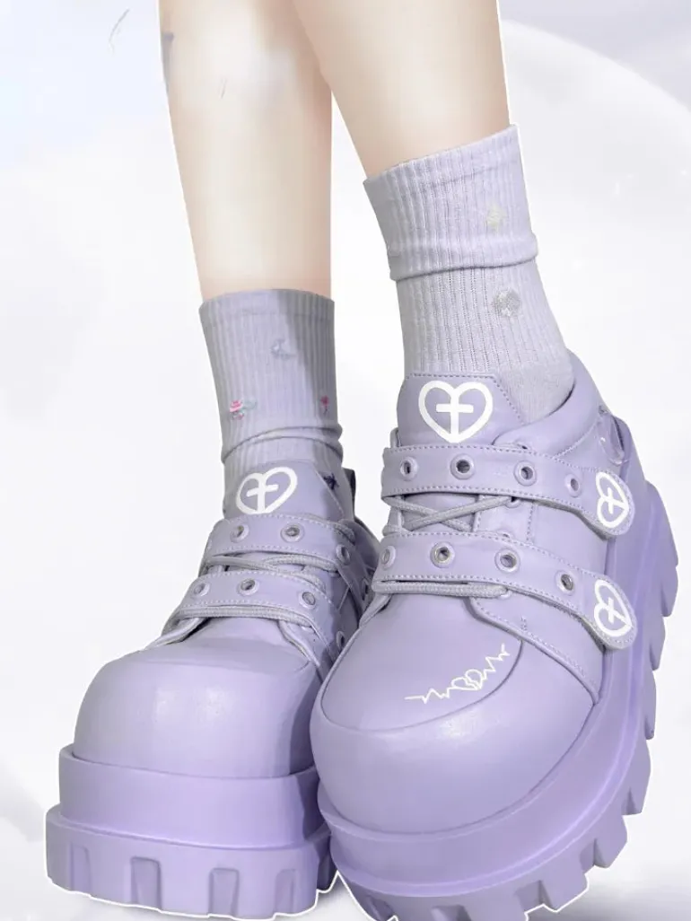 Pink Menhera Platform Shoes