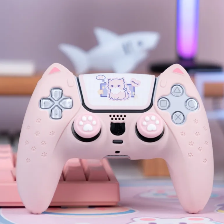 Pink Neko PS5 & Switch Controller Covers