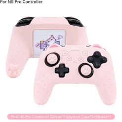 Pink Neko PS5 & Switch Controller Covers