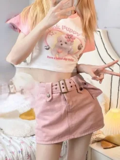 Pink Puppy Crop Top