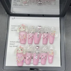 Pink Puppy Press On Nails