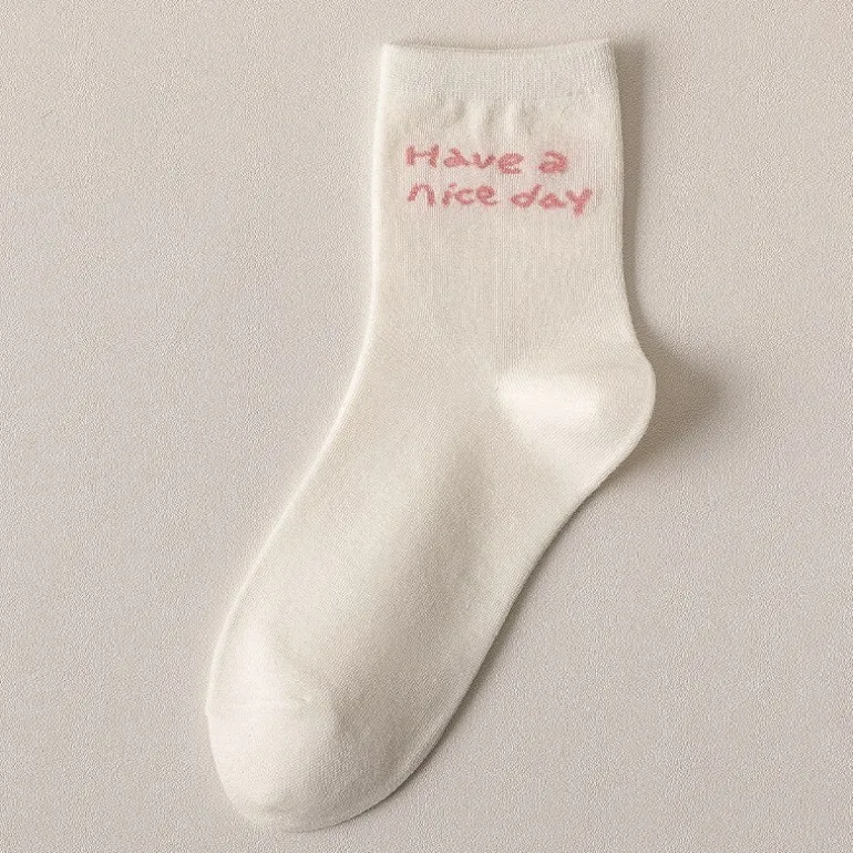 Pink Strawberry Cotton Socks