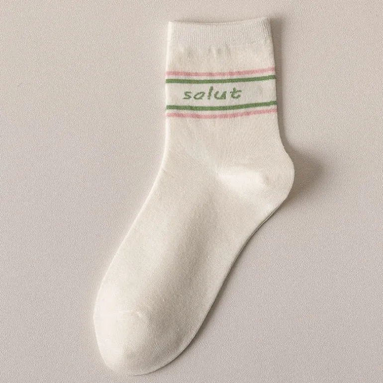 Pink Strawberry Cotton Socks