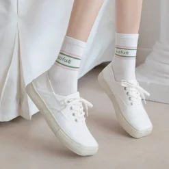 Pink Strawberry Cotton Socks