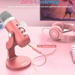 Pink USB Condenser Studio Microphone