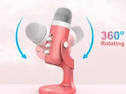 Pink USB Condenser Studio Microphone