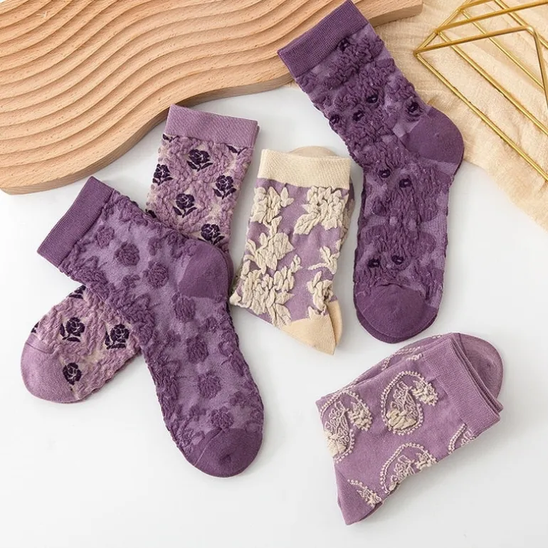Pink Vintage Floral Sock Set