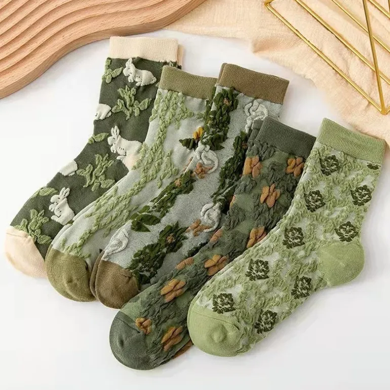 Pink Vintage Floral Sock Set