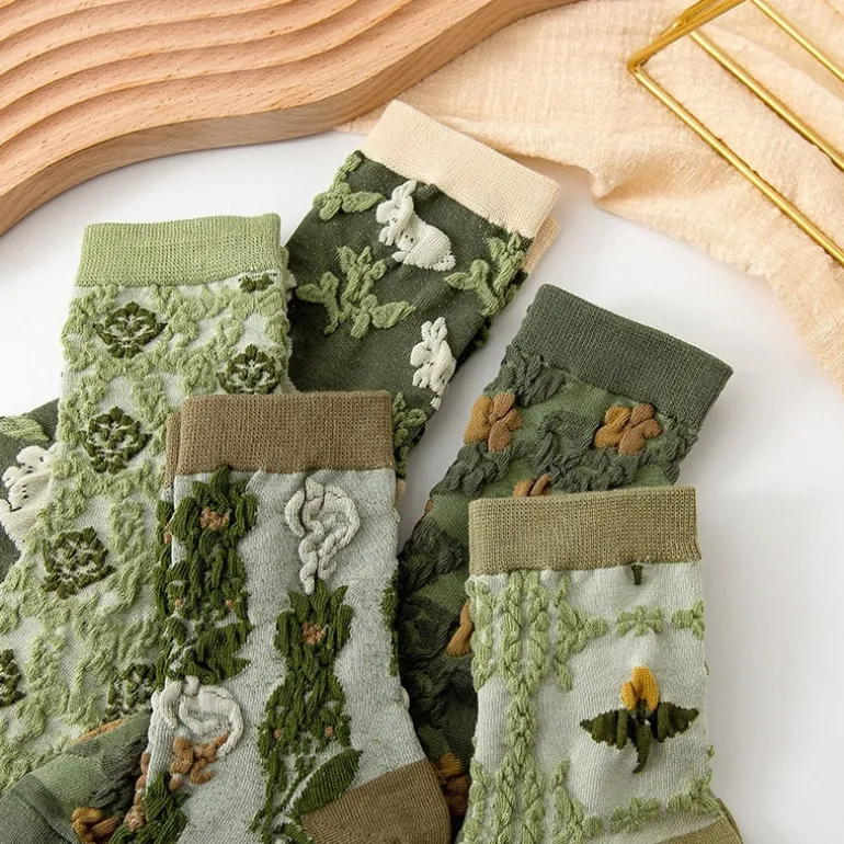 Pink Vintage Floral Sock Set