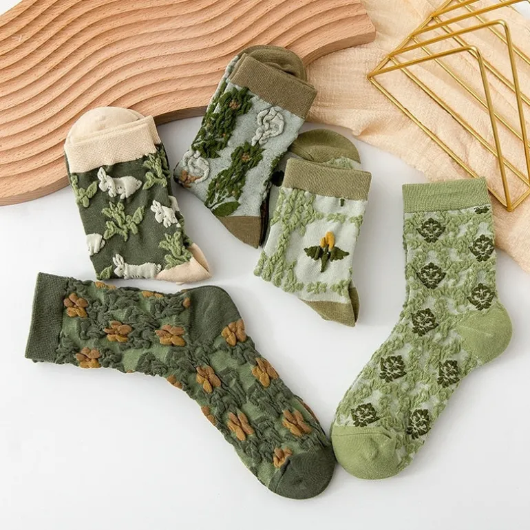 Pink Vintage Floral Sock Set