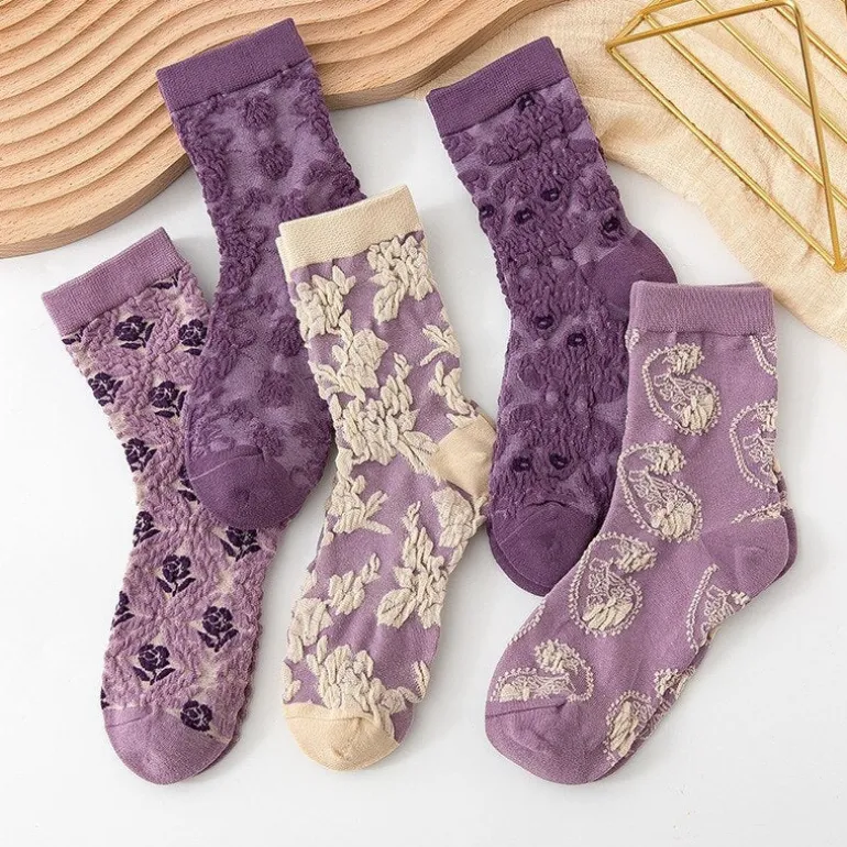 Pink Vintage Floral Sock Set