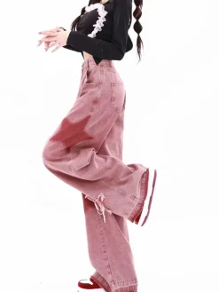 Pink Y2K Star Girl Jeans