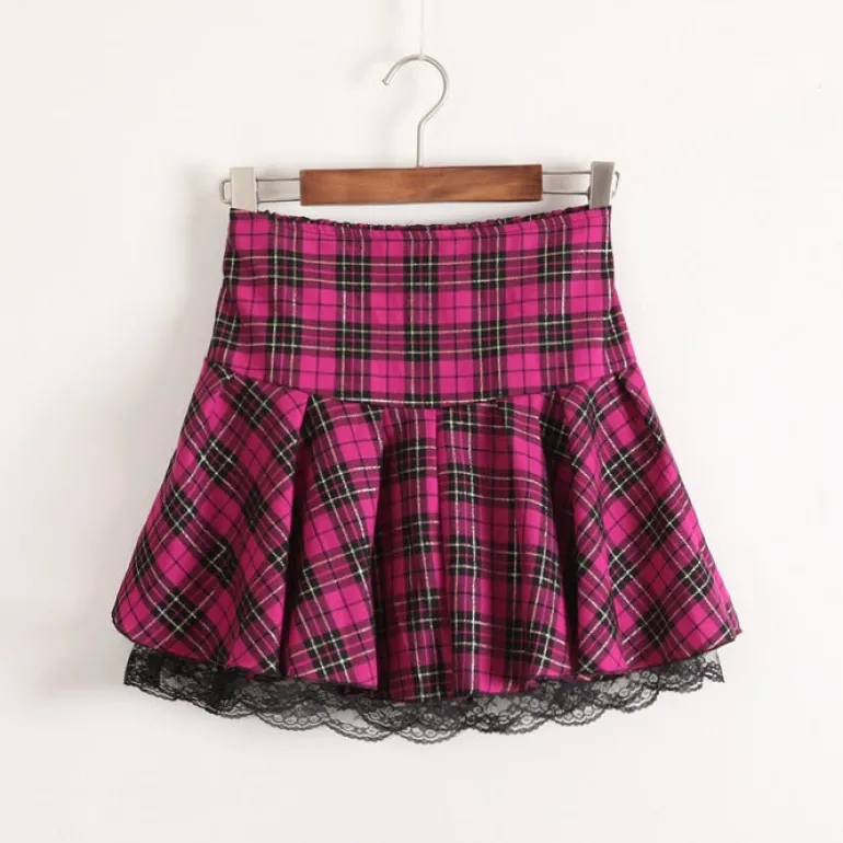 Plaid School Girl Skirt