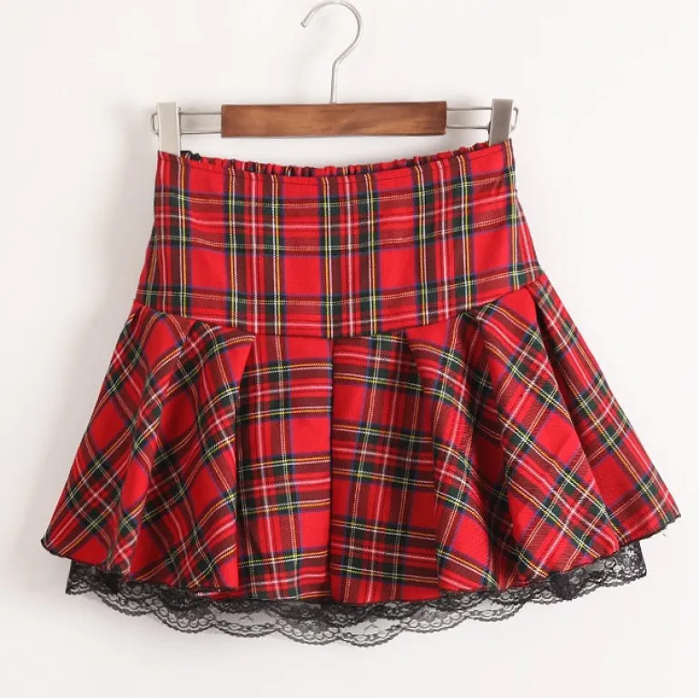 Plaid School Girl Skirt