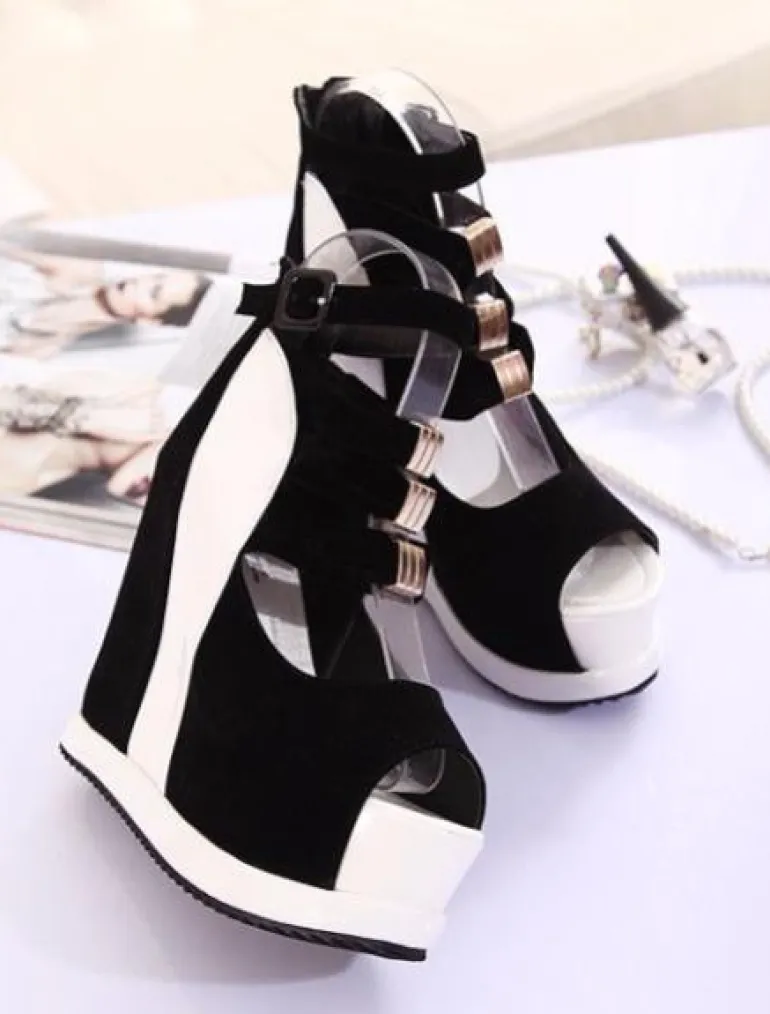 Platform Peep Toe Wedges