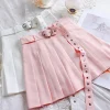 Pleated Belted Skirt