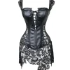 Pleather & Lace Corset Dress (Up to 6XL)