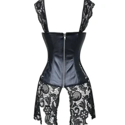 Pleather & Lace Corset Dress (Up to 6XL)