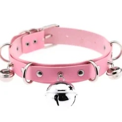 Pleather Cat Bell Collar