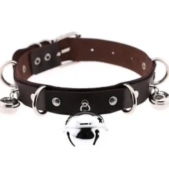Pleather Cat Bell Collar