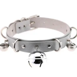 Pleather Cat Bell Collar