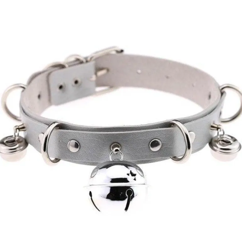 Pleather Cat Bell Collar