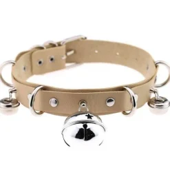 Pleather Cat Bell Collar