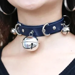 Pleather Cat Bell Collar