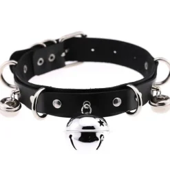 Pleather Cat Bell Collar