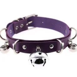 Pleather Cat Bell Collar