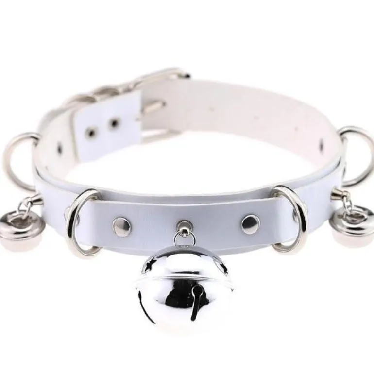 Pleather Cat Bell Collar