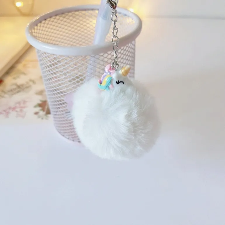 Plush Unicorn Pompom Pens