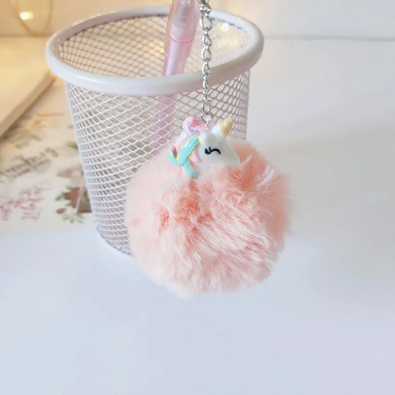 Plush Unicorn Pompom Pens