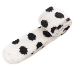 Polkadot Fuzzy Thigh Highs