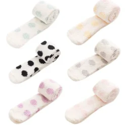 Polkadot Fuzzy Thigh Highs