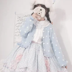 Polkadot Heart Knit Cardigan